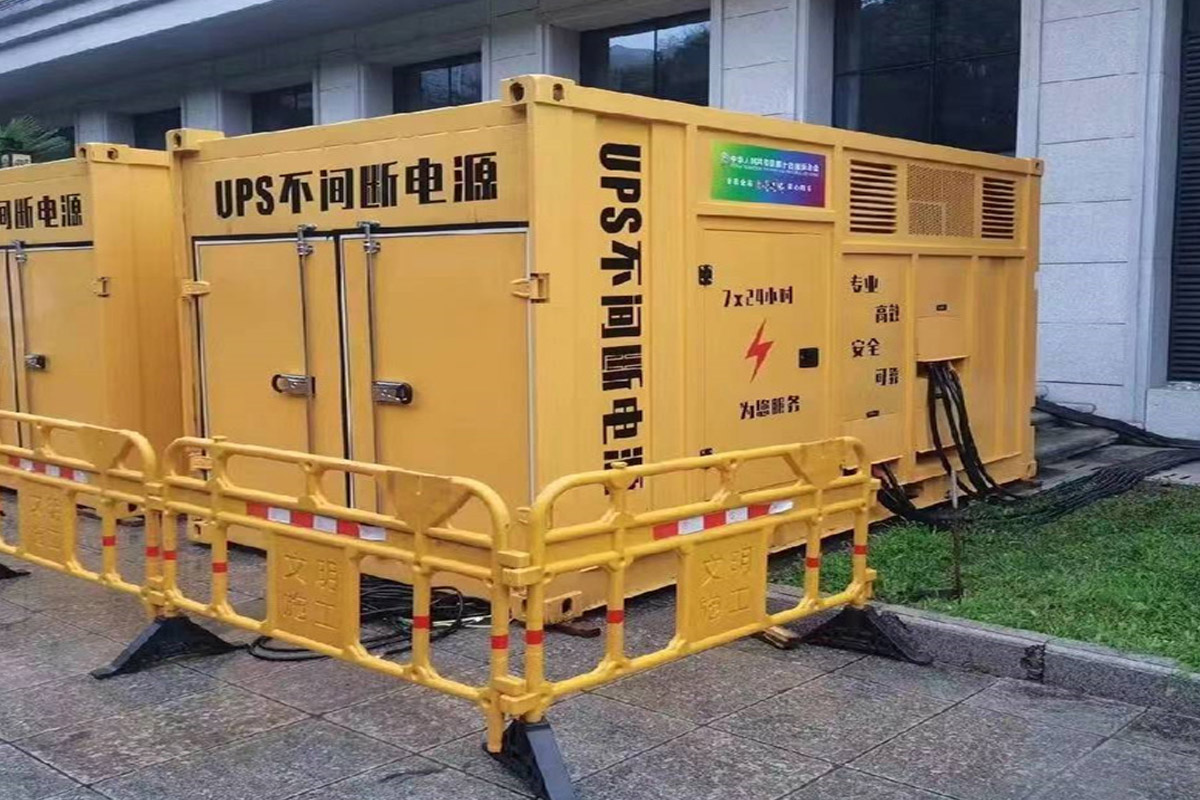 南吕镇发电机租赁施工现场