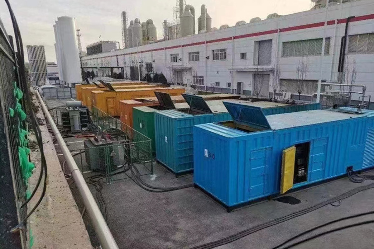 南吕镇发电机租赁施工现场